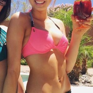 Pink bikini top